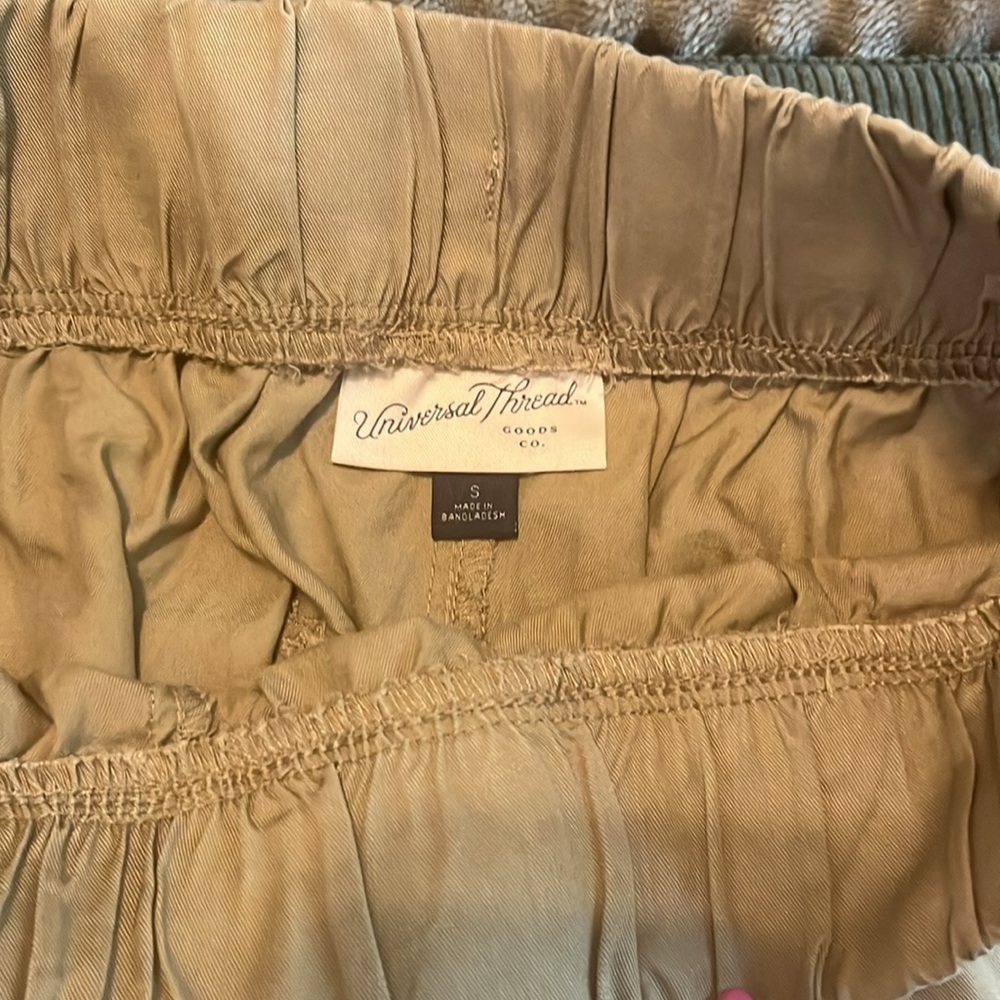 Tan Drawstring Jogger Pants Size Small - Picture 2 of 2